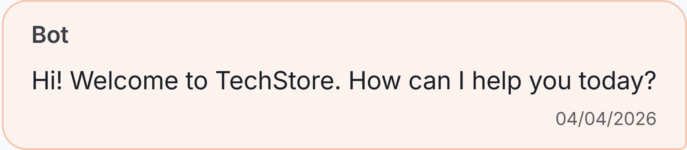 Bot message in agent inbox