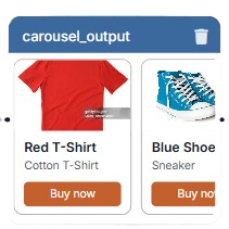 Carousel output workflow node
